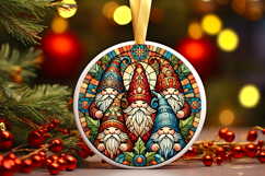 Round Christmass Ornament PNG Product Image 1