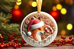 Round Christmas Ornament Sublimation|Clipart Product Image 1