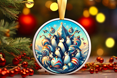 Round Christmass Ornament PNG Product Image 1