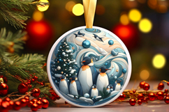 Round Christmass Ornament PNG Product Image 1