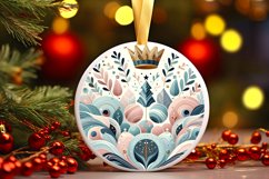 Round Christmas Ornament Sublimation|Clipart Product Image 1