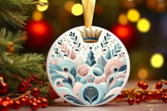 Round Christmas Ornament Sublimation|Clipart Product Image 1