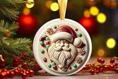 Round Christmas Ornament Sublimation|Clipart Product Image 2