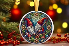Round Christmas Ornament Sublimation|Clipart Product Image 2