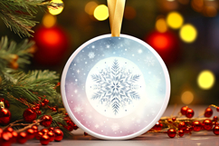 Round Christmass Ornament PNG Product Image 1