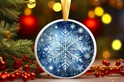 Round Christmas Ornament Sublimation|Clipart Product Image 3