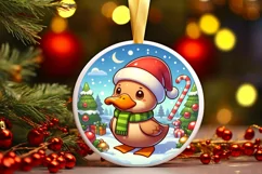 Round Christmas Ornament Sublimation|Clipart Product Image 1