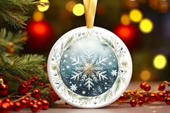 Round Christmas Ornament Sublimation|Clipart Product Image 3