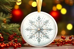 Round Christmas Ornament Sublimation|Clipart Product Image 3