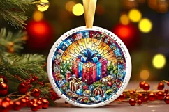 Round Christmas Ornament Sublimation|Clipart Product Image 2