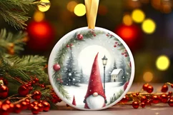 Watercolor Gnome Christmas PNG Product Image 3