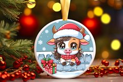 Round Christmas Ornament Sublimation|Clipart Product Image 1