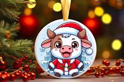 Round Christmass Ornament PNG Product Image 1