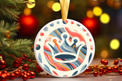 Round Christmass Ornament PNG Product Image 1