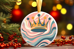Round Christmass Ornament PNG Product Image 1