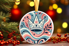 Round Christmass Ornament PNG Product Image 1