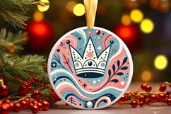 Round Christmas Ornament Sublimation|Clipart Product Image 2