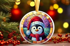 Round Christmas Ornament Sublimation|Clipart Product Image 1
