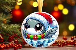 Round Christmas Ornament Sublimation|Clipart Product Image 2