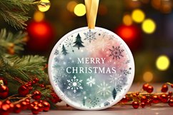 Round Christmas Ornament Sublimation|Clipart Product Image 1