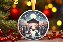 Round Christmas Ornament Sublimation|Clipart Product Image 1