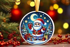 Round Christmas Ornament Sublimation|Clipart Product Image 1