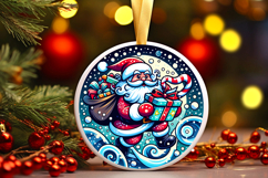 Round Christmass Ornament PNG Product Image 1