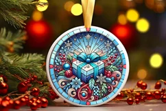 Round Christmas Ornament Sublimation|Clipart Product Image 2