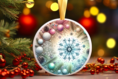 Round Christmass Ornament PNG Product Image 1