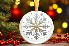 Round Christmas Ornament Sublimation|Clipart Product Image 1