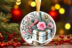 Round Christmas Ornament Sublimation|Clipart Product Image 2