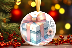 Round Christmass Ornament PNG Product Image 1