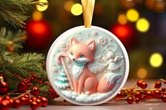 Round Christmas Ornament Sublimation|Clipart Product Image 1