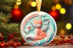 Round Christmas Ornament Sublimation|Clipart Product Image 1