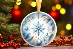 Round Christmas Ornament Sublimation|Clipart Product Image 3