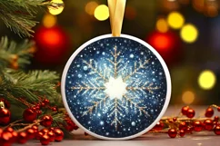 Round Christmas Ornament Sublimation|Clipart Product Image 1
