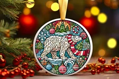 Round Christmas Ornament Sublimation|Clipart Product Image 2