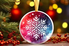 Round Christmas Ornament Sublimation|Clipart Product Image 1