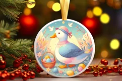 Round Christmas Ornament Sublimation|Clipart Product Image 1
