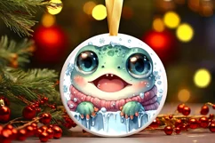 Round Christmas Ornament Sublimation|Clipart Product Image 1