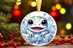 Round Christmas Ornament Sublimation|Clipart Product Image 2