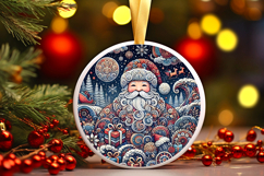 Round Christmass Ornament PNG Product Image 1
