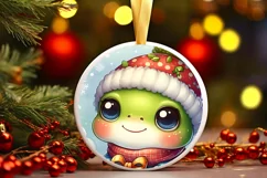 Cute Baby Frog Winter Gift Box PNG Product Image 3