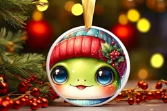 Cute Baby Frog Winter Gift Box PNG Product Image 3
