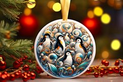 Round Christmas Ornament Sublimation|Clipart Product Image 1