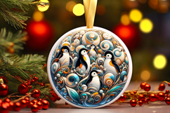 Round Christmass Ornament PNG Product Image 1