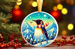 Round Christmas Ornament Sublimation|Clipart Product Image 1