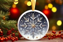 Round Christmas Ornament Sublimation|Clipart Product Image 1