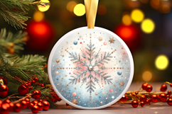 Round Christmass Ornament PNG Product Image 1