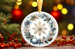 Round Christmass Ornament PNG Product Image 1